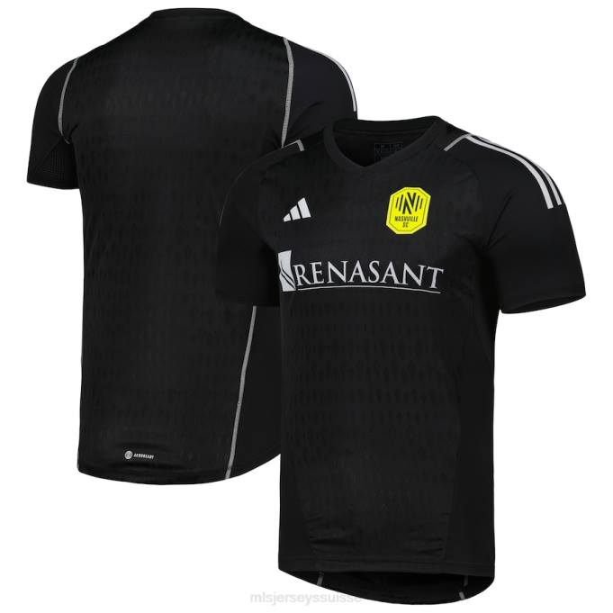 MLS Jerseys Hommes maillot de gardien de but réplique nashville sc adidas noir 2023 XXTX482 Jersey
